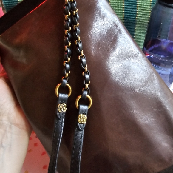 Elliot Lucca medium sized mixed grain/color leather clutch - Picture 10 of 13